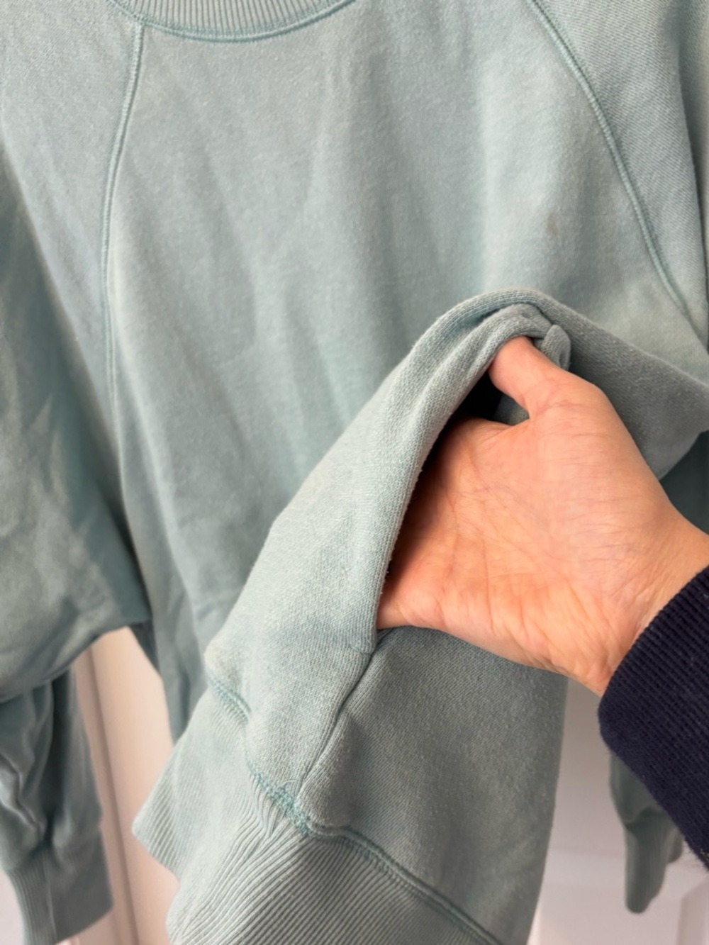 Aerie Blue Seagram Oversized Crewneck Sweatshirt Size Small - Picture 7 of 12